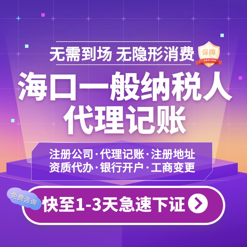 海口一般纳税人代理记账